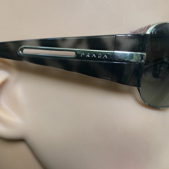 Prada Grey/Black Aviator Sunglasses - Picture 7 of 10
